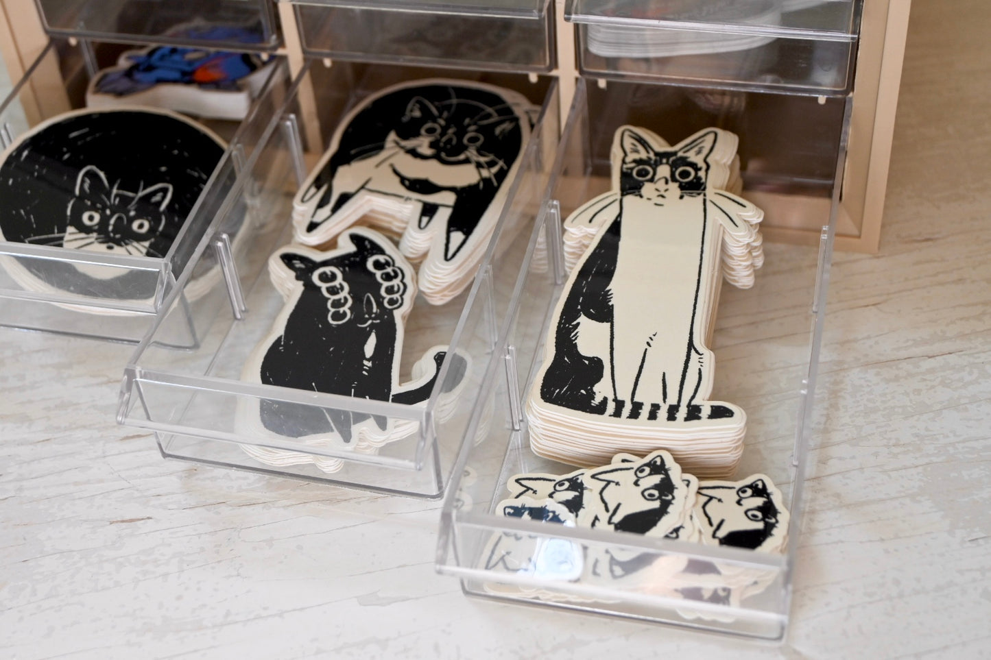 Silly Cat Stickers ✦ laptop water bottle decal ✦ 3 inches ✦ Glossy