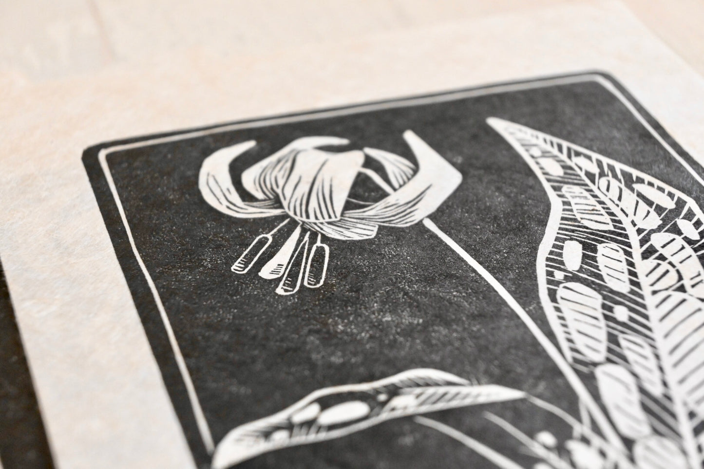 Trout Lily ✦ Linocut Print