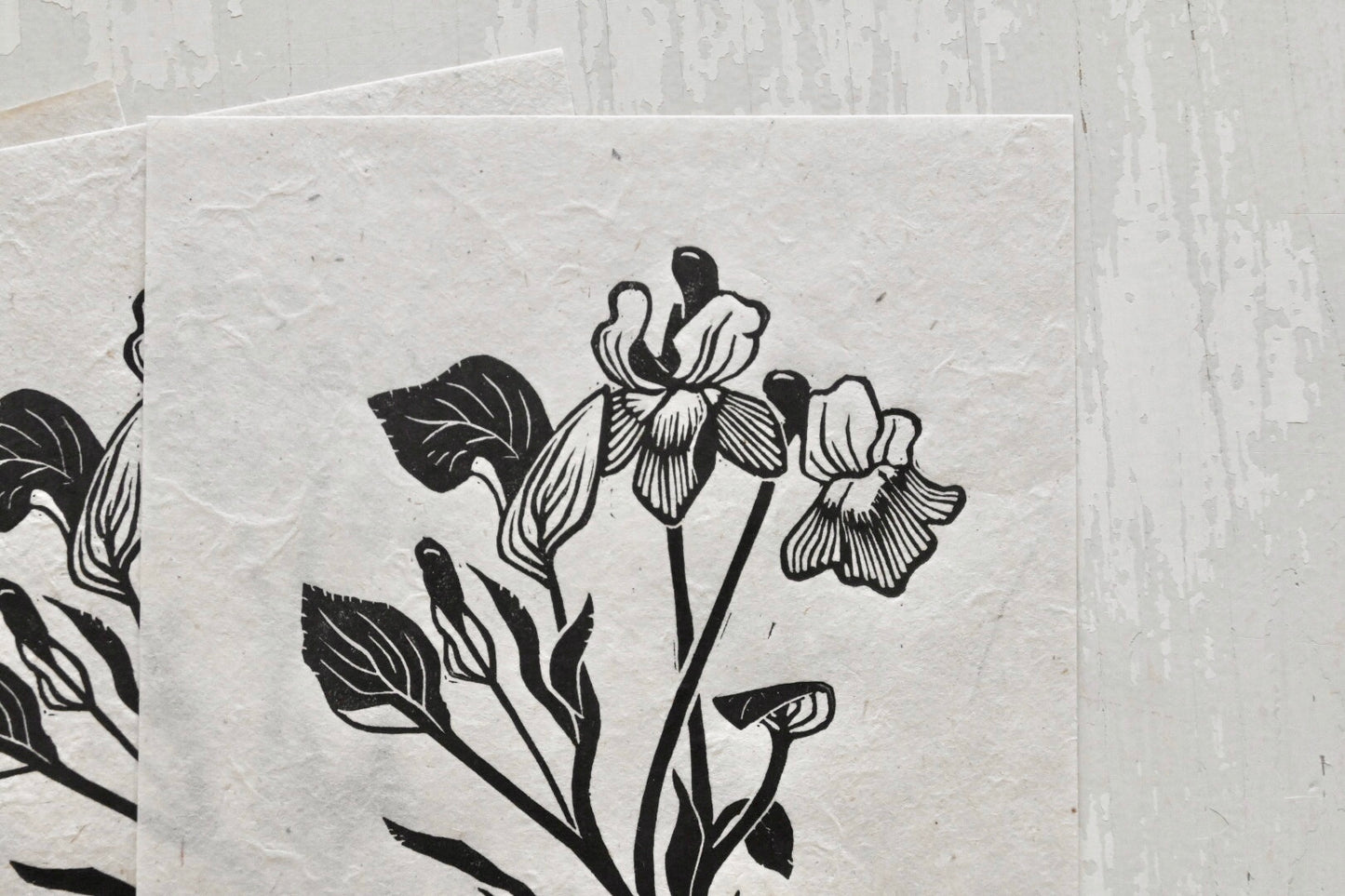 Common Blue Violet ✦ Linocut Print