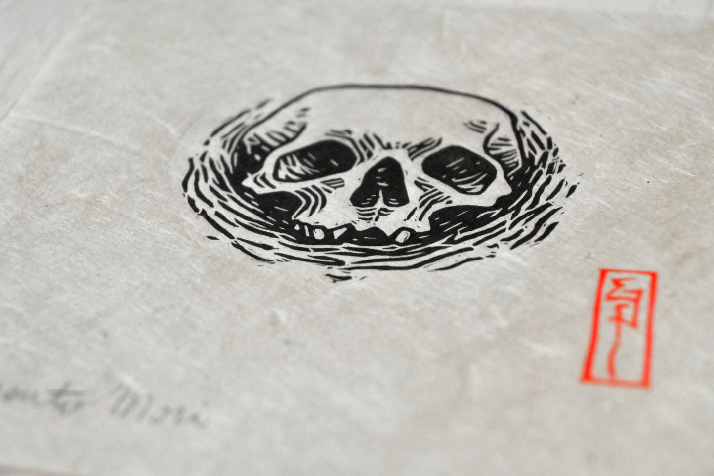 Memento Mori ✦ Linoprint ✦ Human Skull