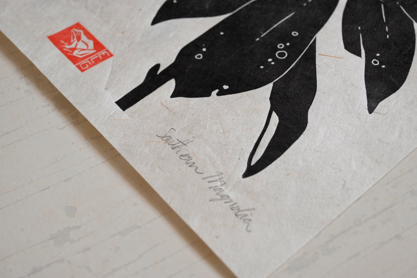 Southern Magnolia ✦ Linocut Print