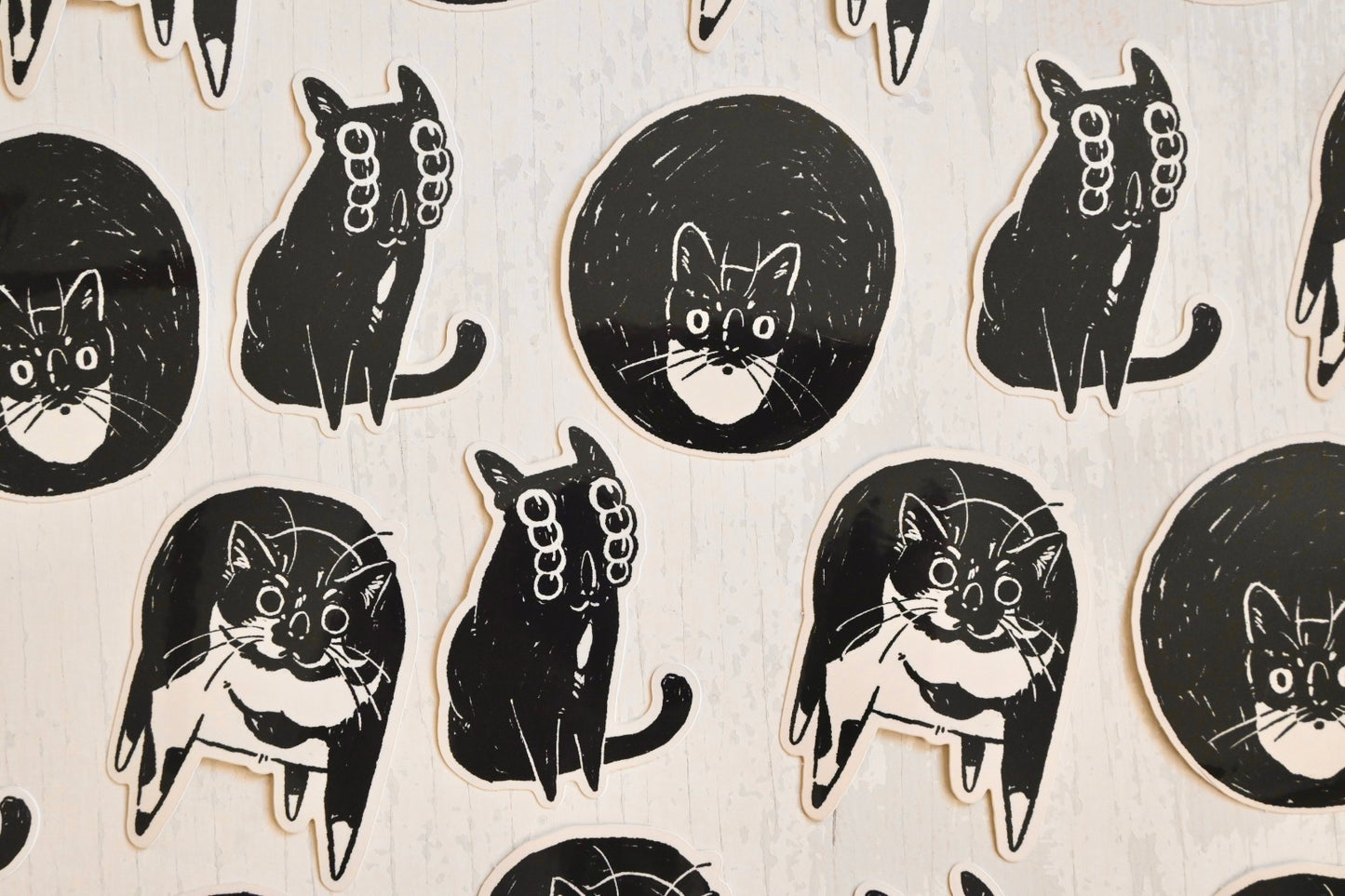 Silly Cat Stickers ✦ laptop water bottle decal ✦ 3 inches ✦ Glossy