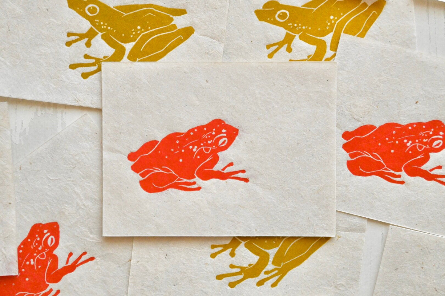 Mini Frog #1 ✦ Linocut Print