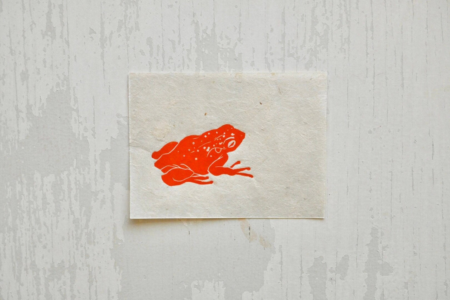 Mini Frog #1 ✦ Linocut Print