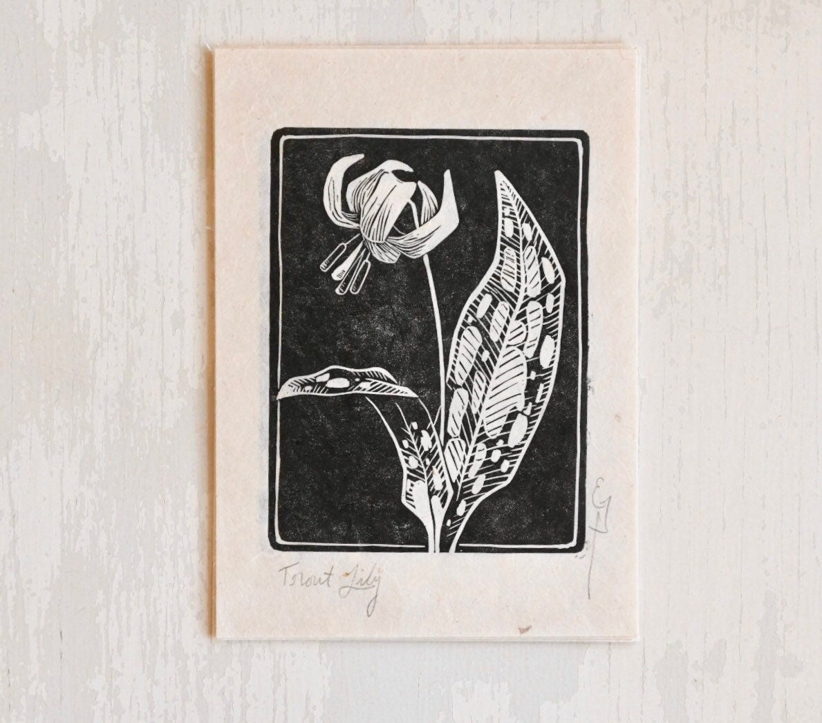 Trout Lily ✦ Linocut Print