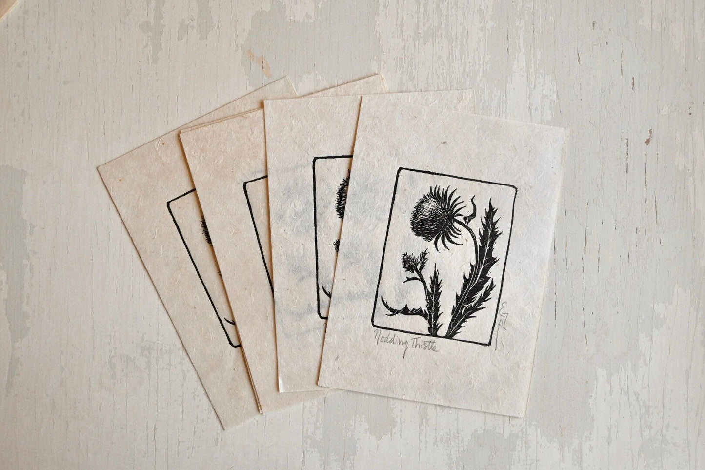 Nodding Thistle ✦ Linocut Print