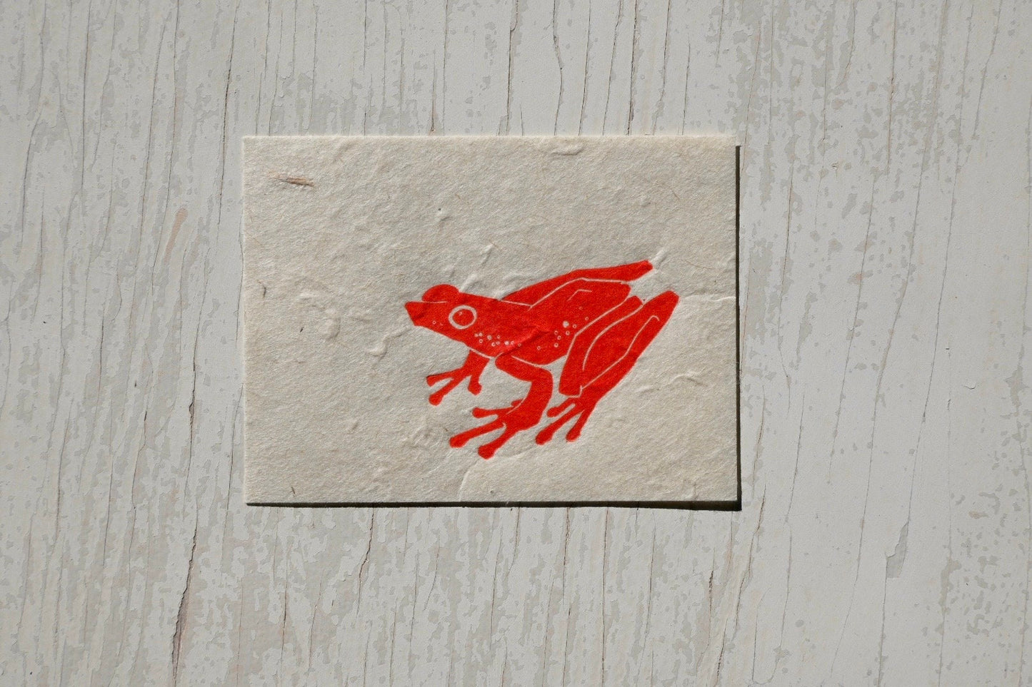 Mini Frog #2 ✦ Linocut Print