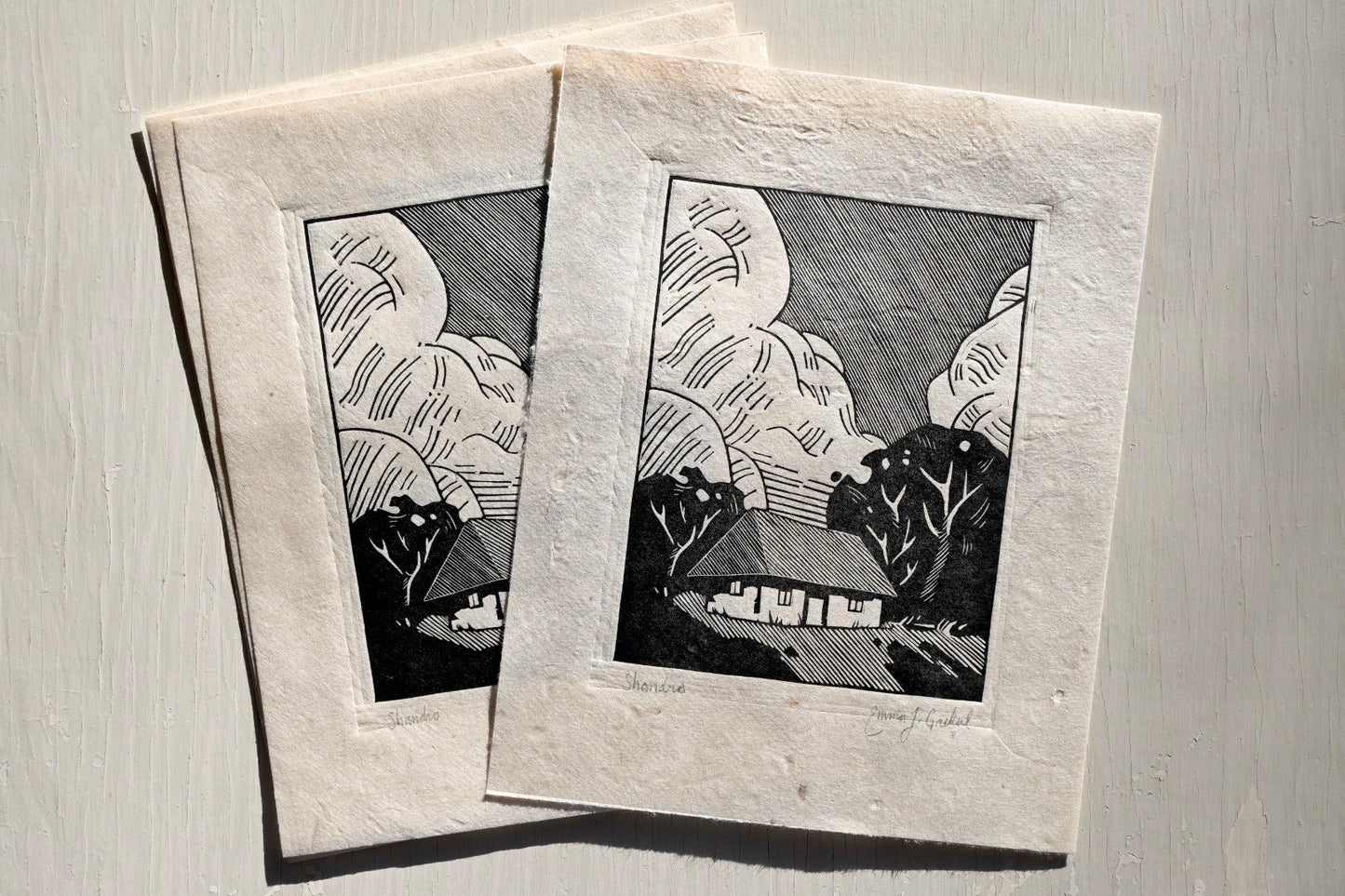 Shandro Ukrainian House ✦ Linocut Print ✦ Rural Alberta