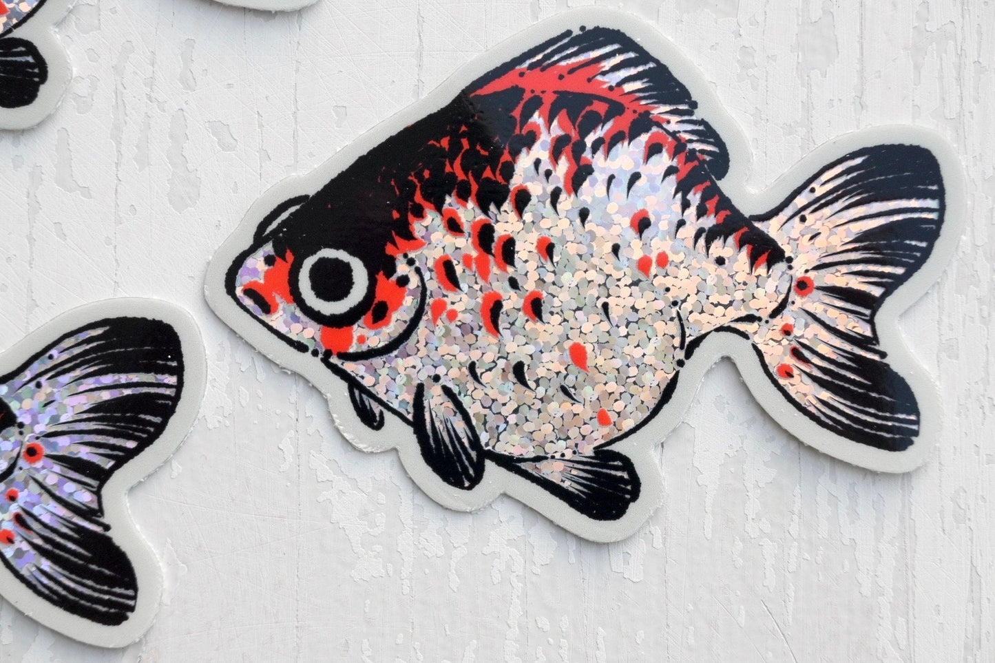 Existential Crisis Goldfish ✦ Fish Glitter Stickers ✦ 3 Inches