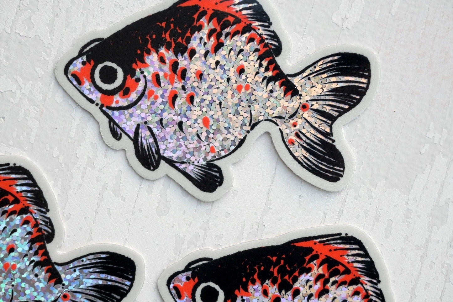 Existential Crisis Goldfish ✦ Fish Glitter Stickers ✦ 3 Inches