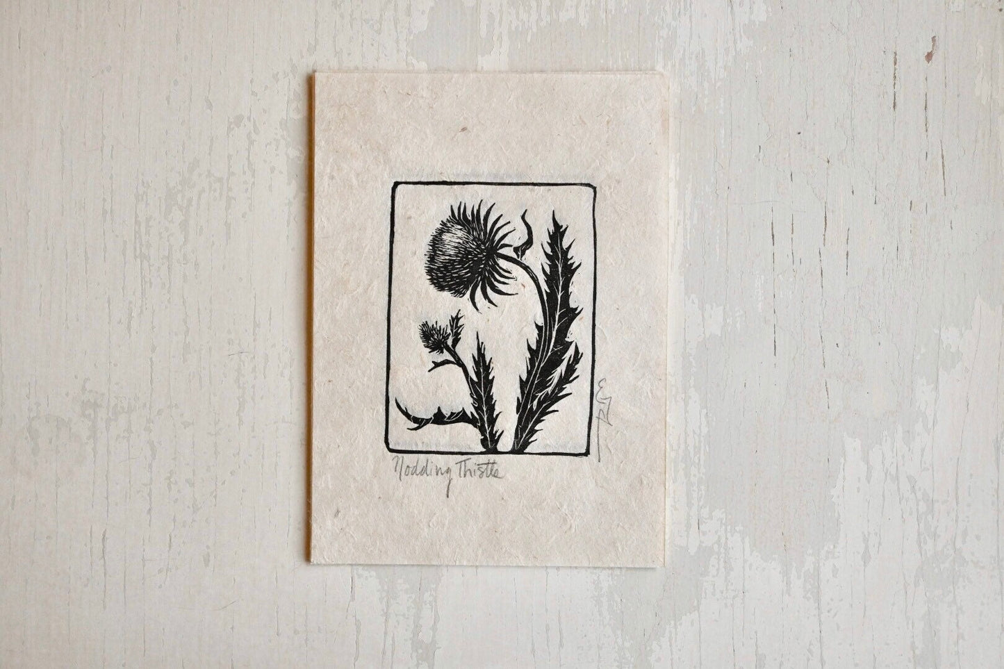 Nodding Thistle ✦ Linocut Print
