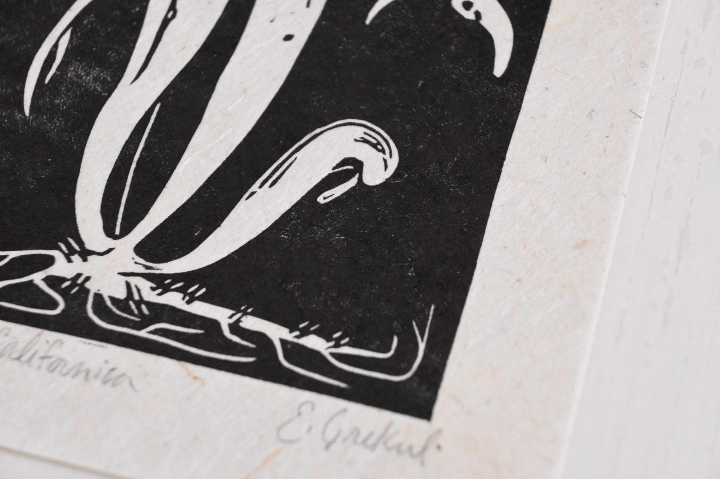 California Pitcher Plant ✦ Linocut Print