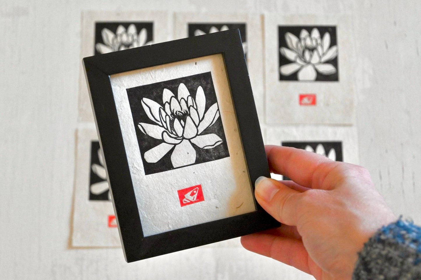 Mini Waterlily ✦ Linocut Print