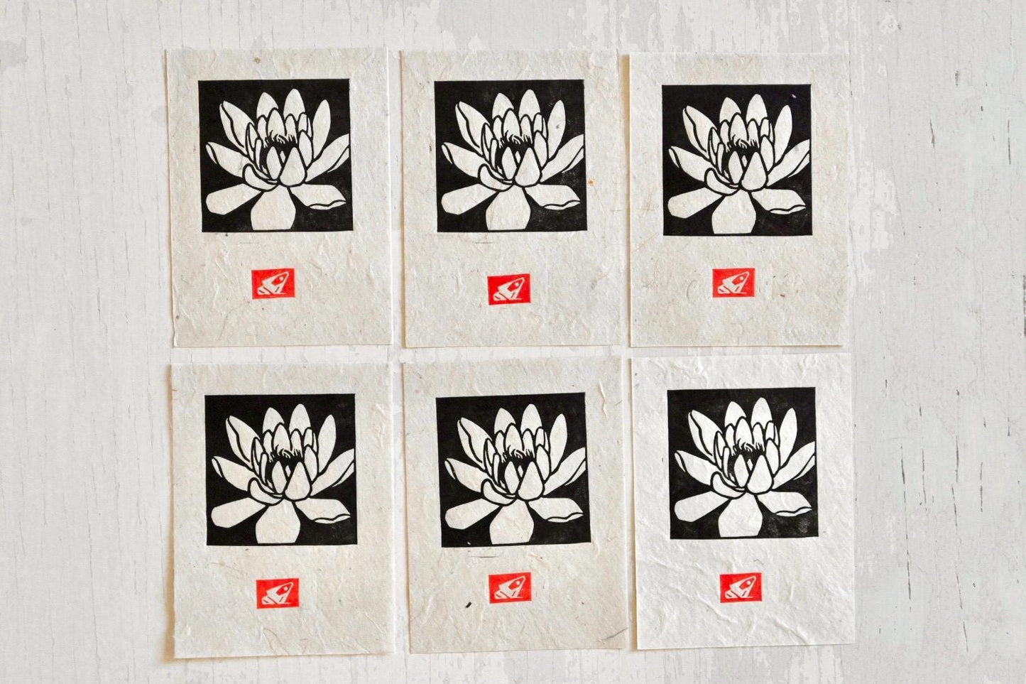 Mini Waterlily ✦ Linocut Print