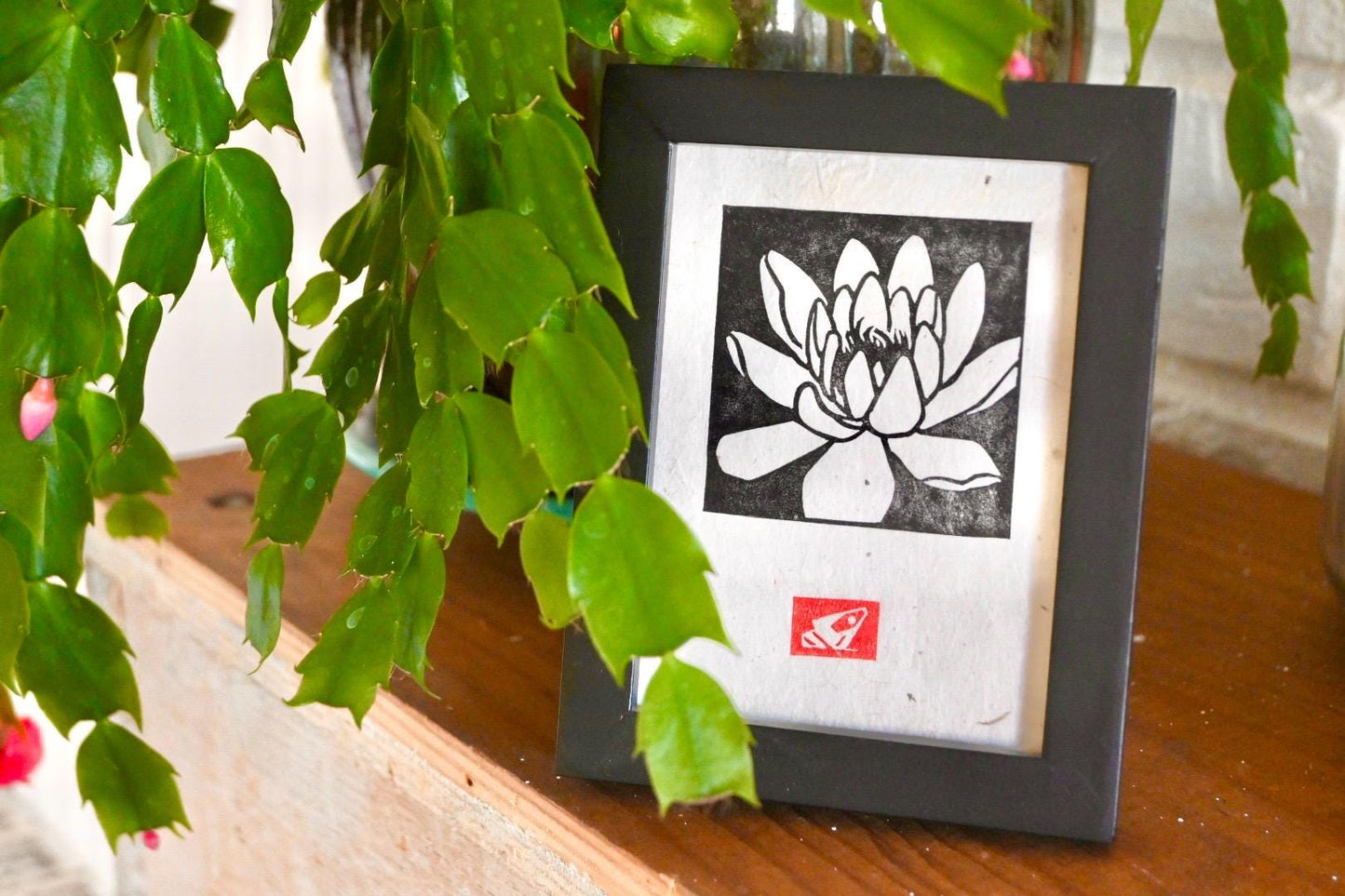 Mini Waterlily ✦ Linocut Print