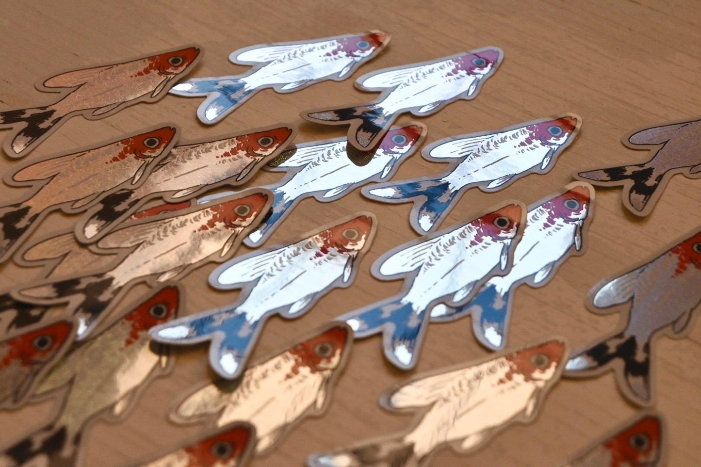 Rummy-Nose Tetra ✦ Fish Glitter Stickers ✦ 3 Inches