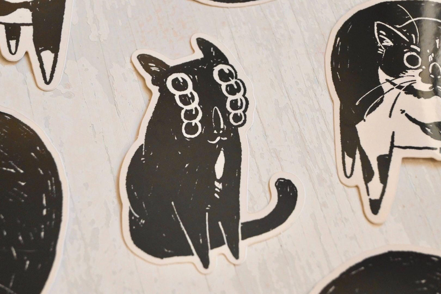 Silly Cat Stickers ✦ laptop water bottle decal ✦ 3 inches ✦ Glossy