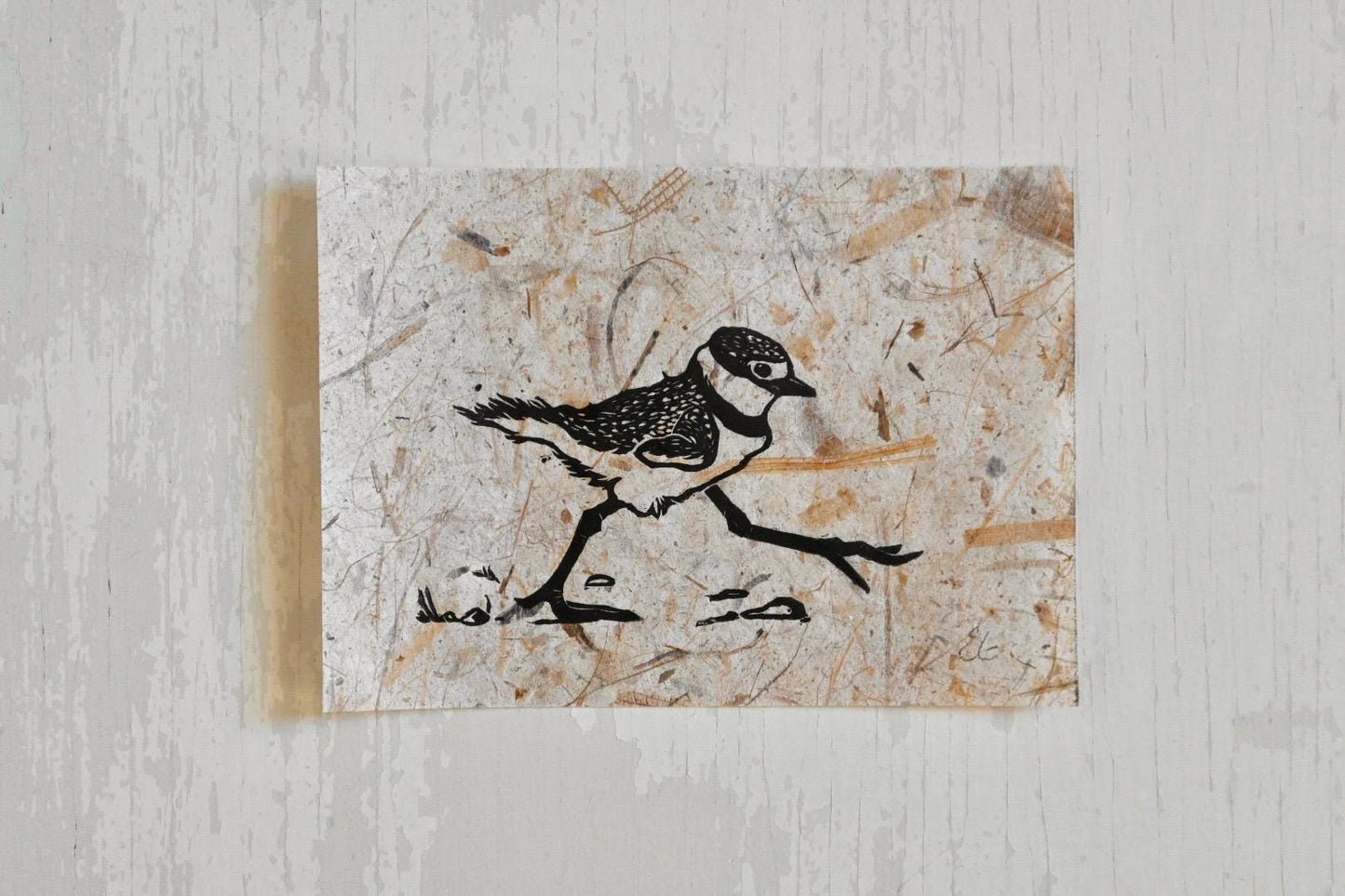 Killdeer Chick ✦ Linocut Print
