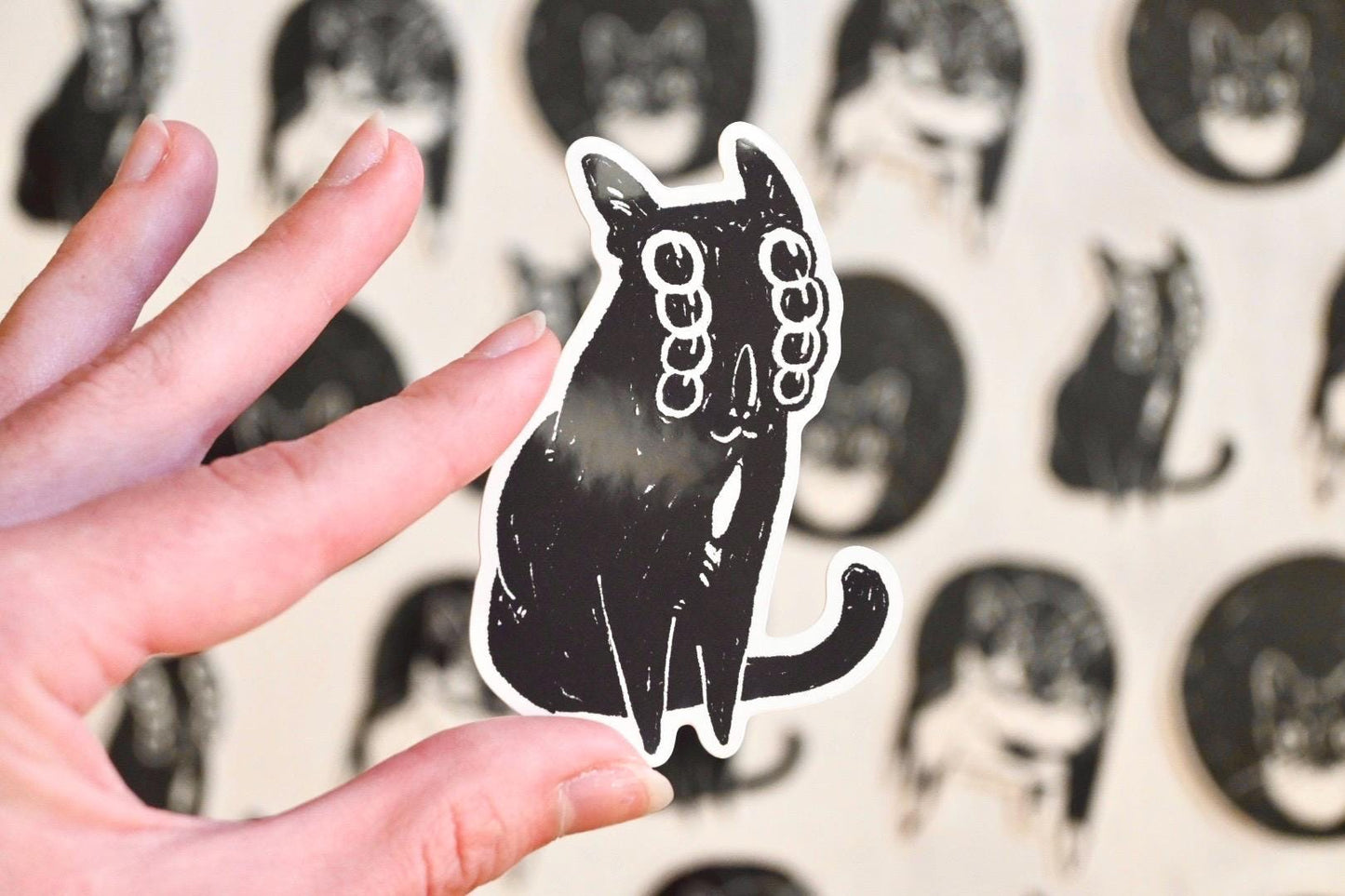 Silly Cat Stickers ✦ laptop water bottle decal ✦ 3 inches ✦ Glossy
