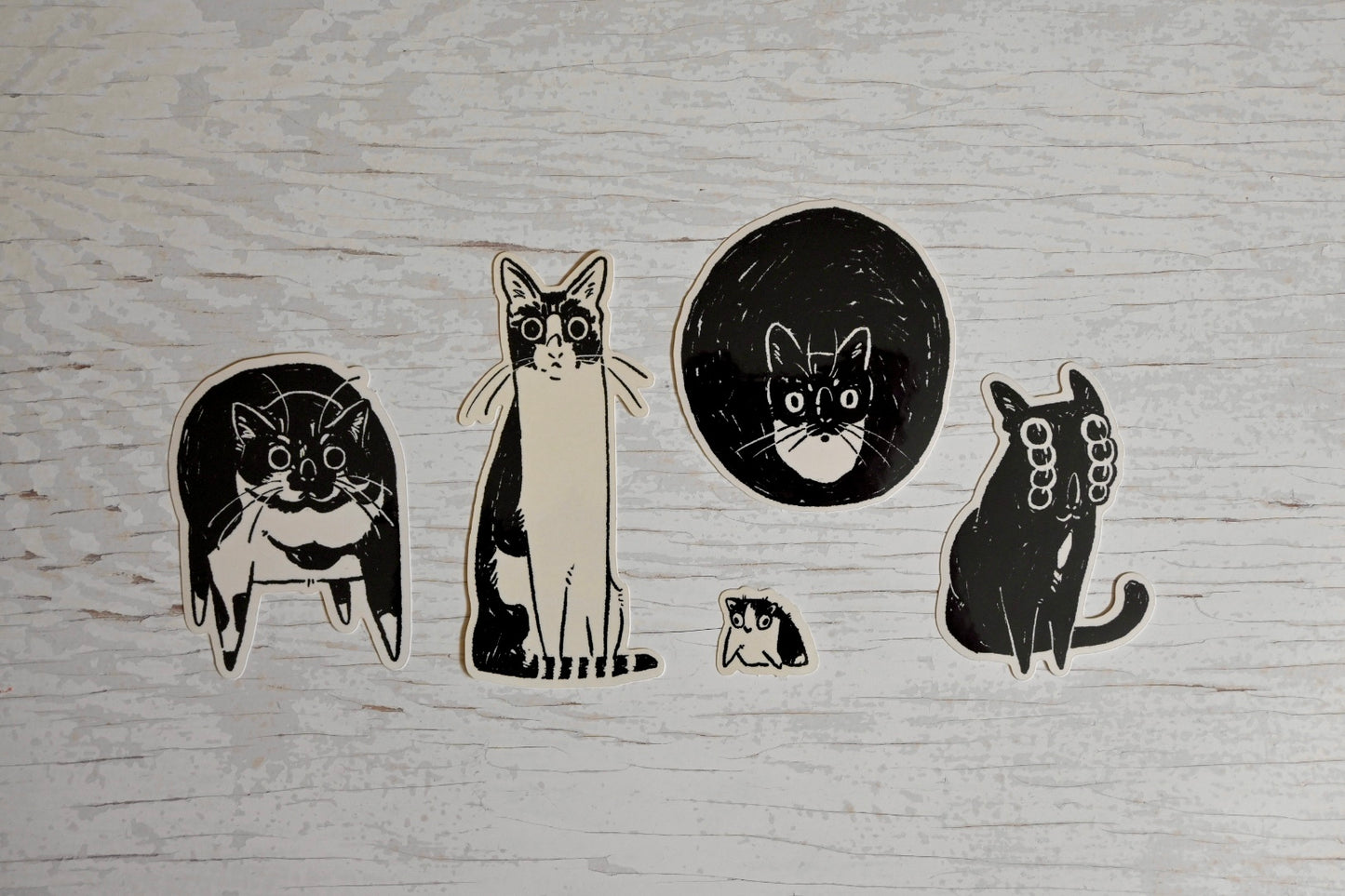 Silly Cat Stickers ✦ laptop water bottle decal ✦ 3 inches ✦ Glossy